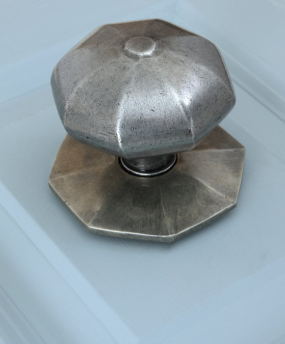 Pewter Octagonal Centre Door Knob