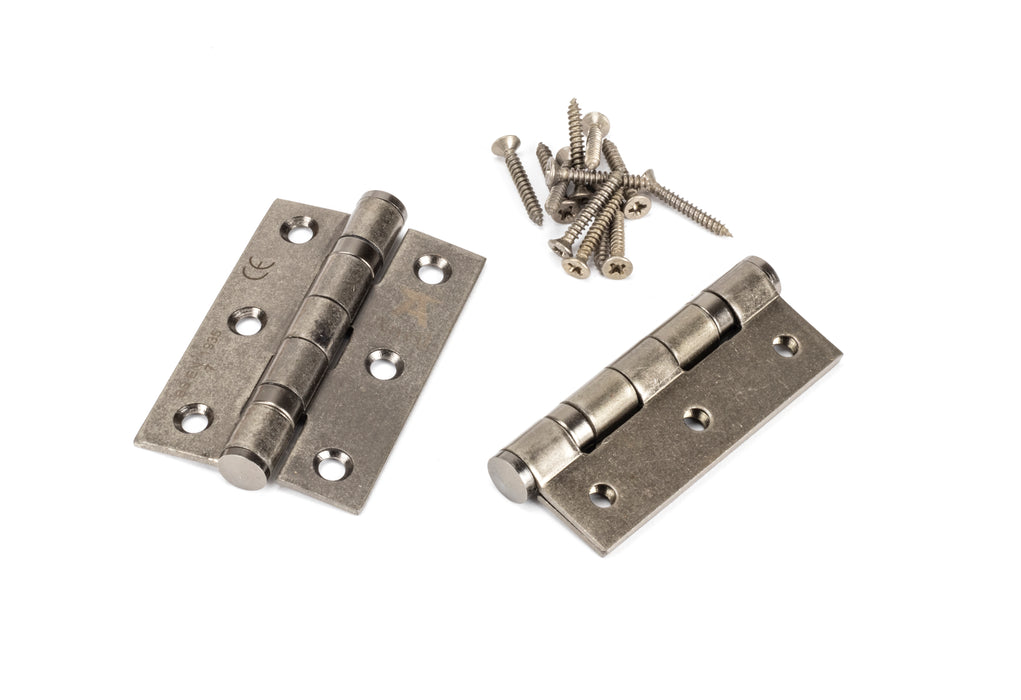 Pewter 3" Ball Bearing Butt Hinge (Pair) ss