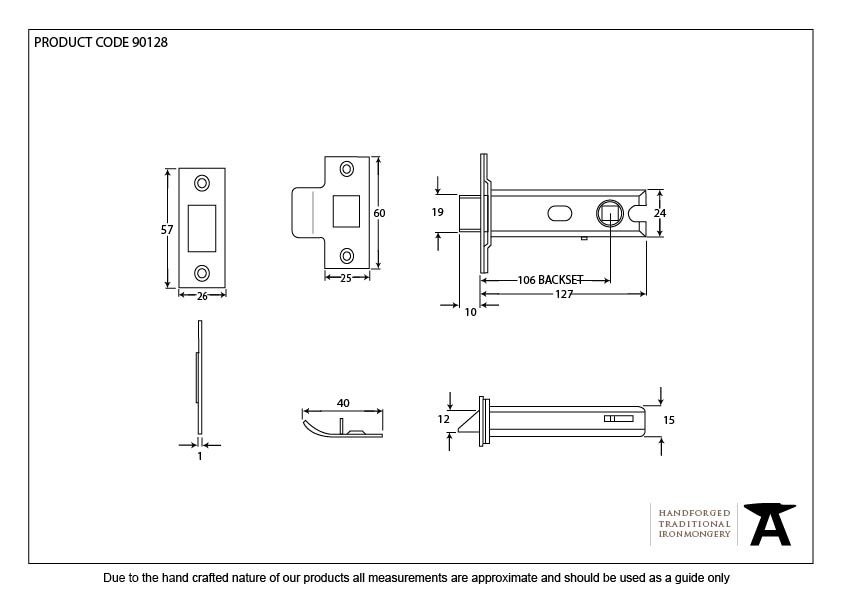 Black 5" Heavy Duty Latch