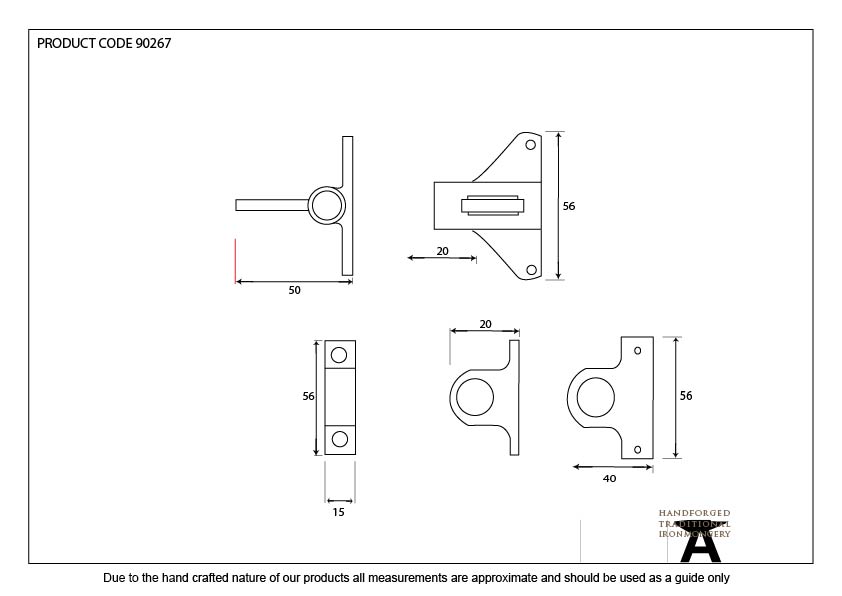 Lacquered Brass Fanlight Catch + Two Keeps