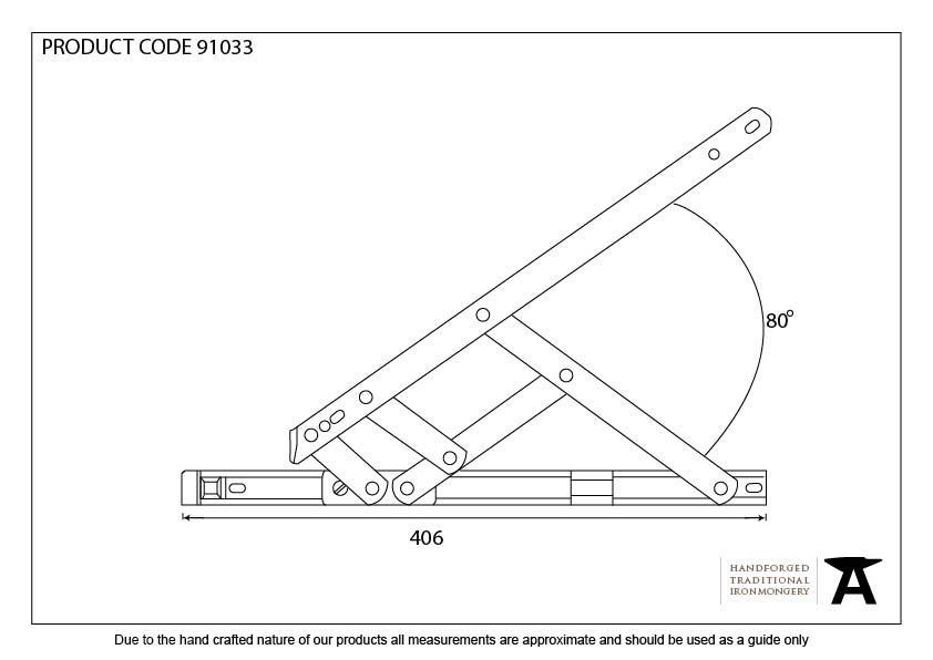 SS 16" Defender Friction Hinge - Top Hung