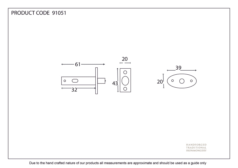 Satin Chrome Security Door Bolt