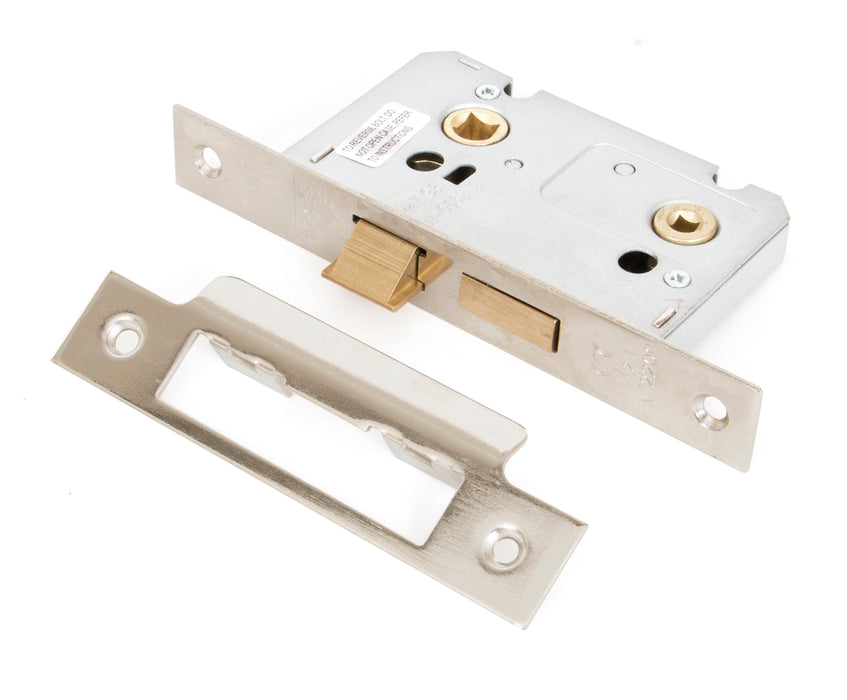 Nickel 2_" Bathroom Mortice Lock