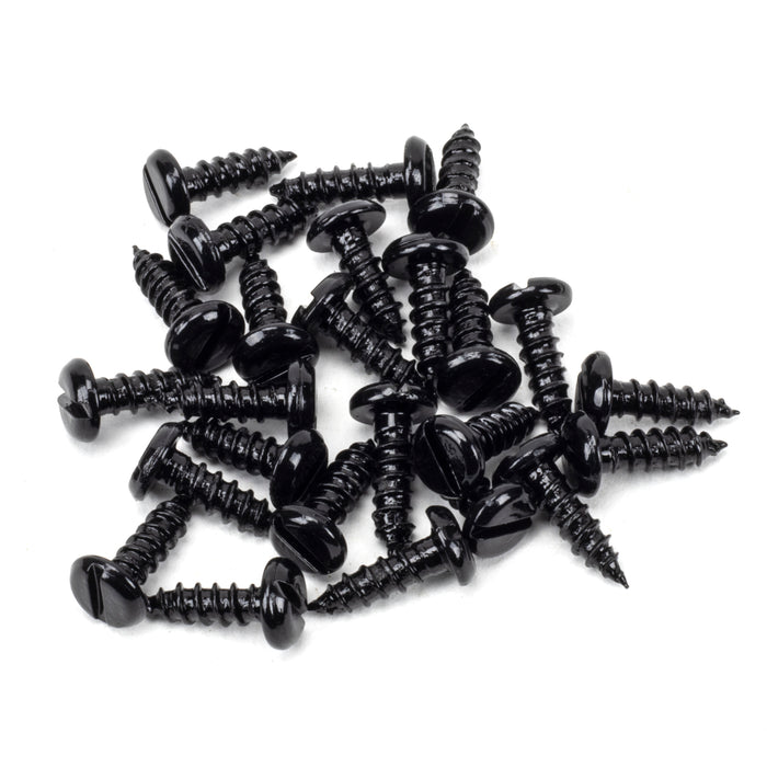 Black 8x_" Round Head Screws (25)