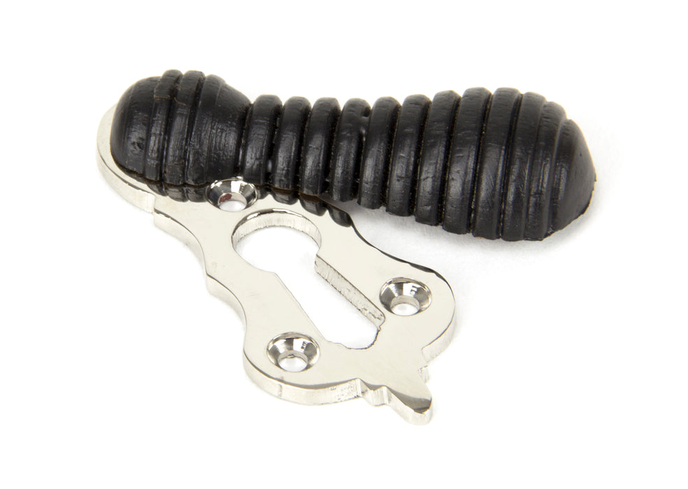 Ebony & Polished Nickel Beehive Escutcheon