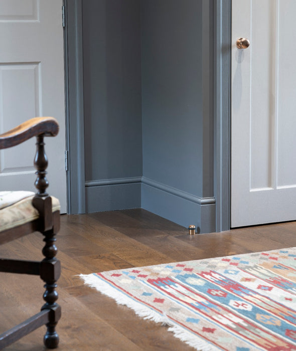 Polished Bronze Floor Mounted Door Stop