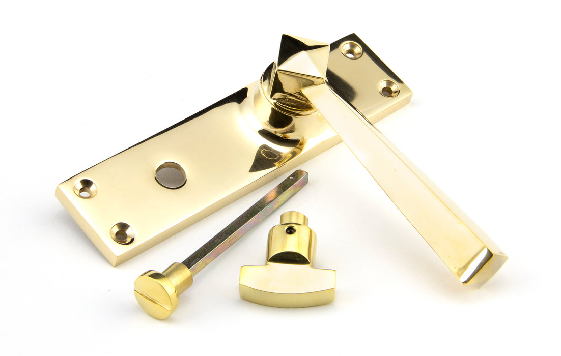 Polished Brass Straight Lever Bathroom Set