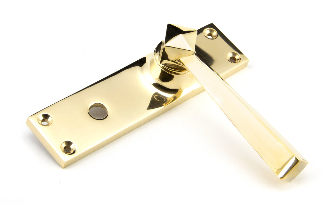 Polished Brass Straight Lever Bathroom Set