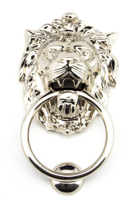 Polished Nickel Lion Head Door Knocker