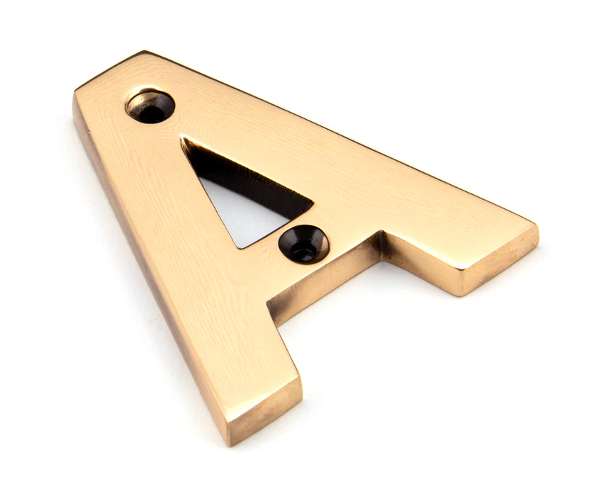 Polished Bronze Letter A