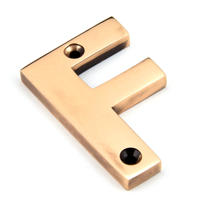 Polished Bronze Letter F