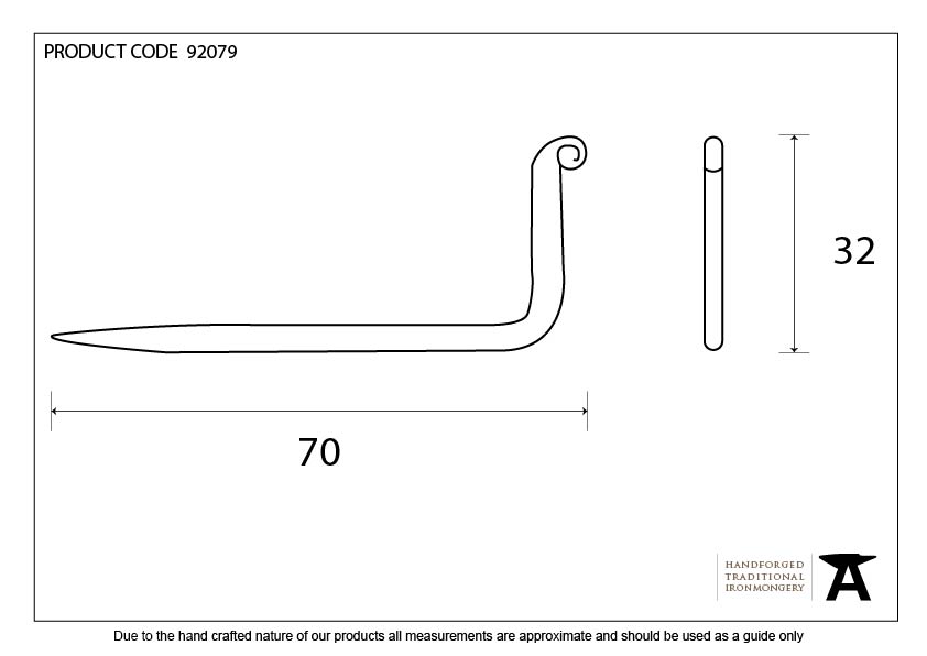 Black L Hook - Small