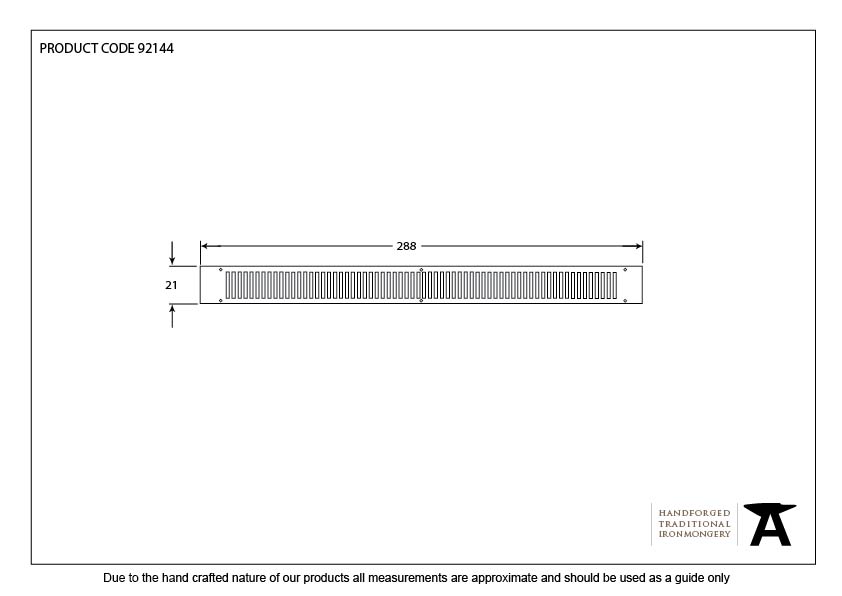 Aluminium Small/Medium Grill 288mm